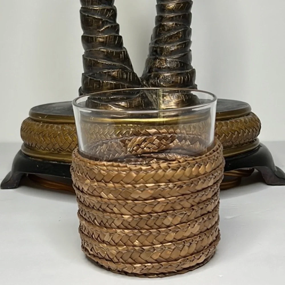 Bundle Free Gift Palm Tree Martini Glass • Palm Tree‎ Goblet Glass • Wicker Glas